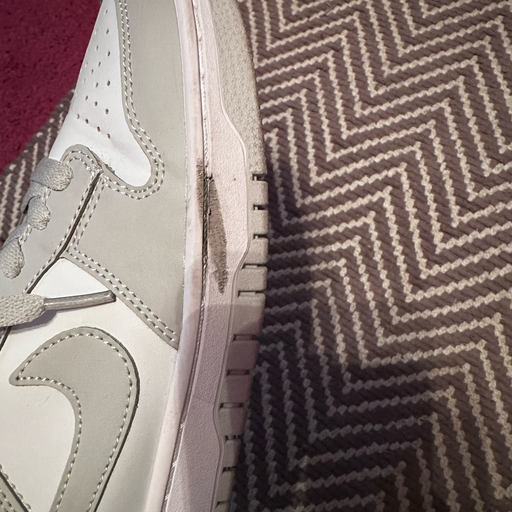 Nike Light Grey and White Dunk Low Sneakers (Women’s) - Picture 6 of 8